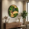 Verdant Circle Moss & Wood Wall Art