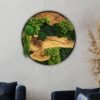 Verdant Circle Moss & Wood Wall Art